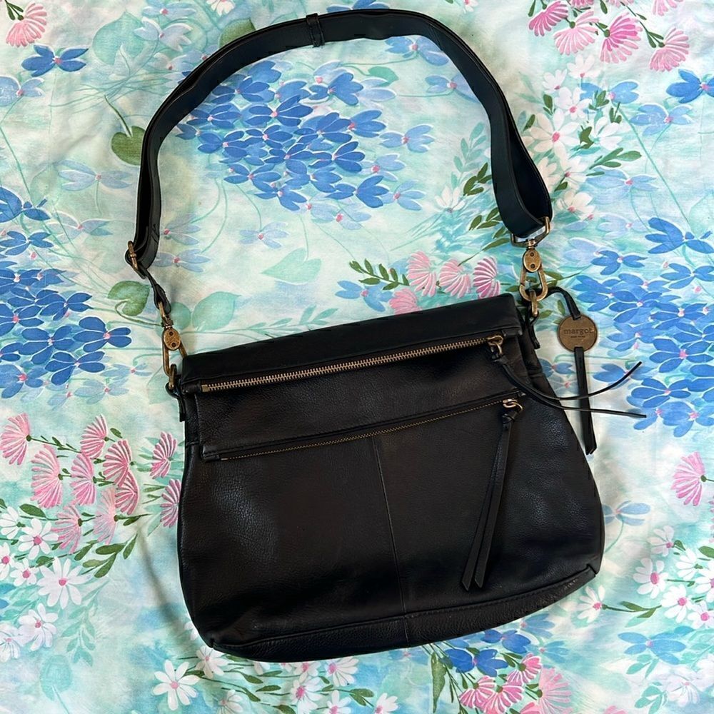 Margot Leather Mickey Bag - Black Crossbody